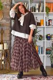 Fia Plaid Chiffon Skirt